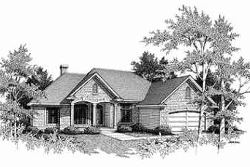 Dream House Plan - Traditional Exterior - Front Elevation Plan #70-349