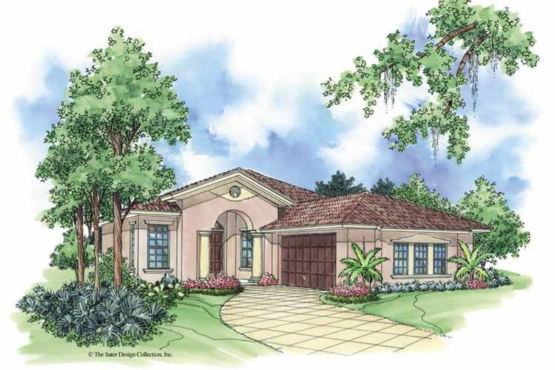 Architectural House Design - Mediterranean Exterior - Front Elevation Plan #930-379