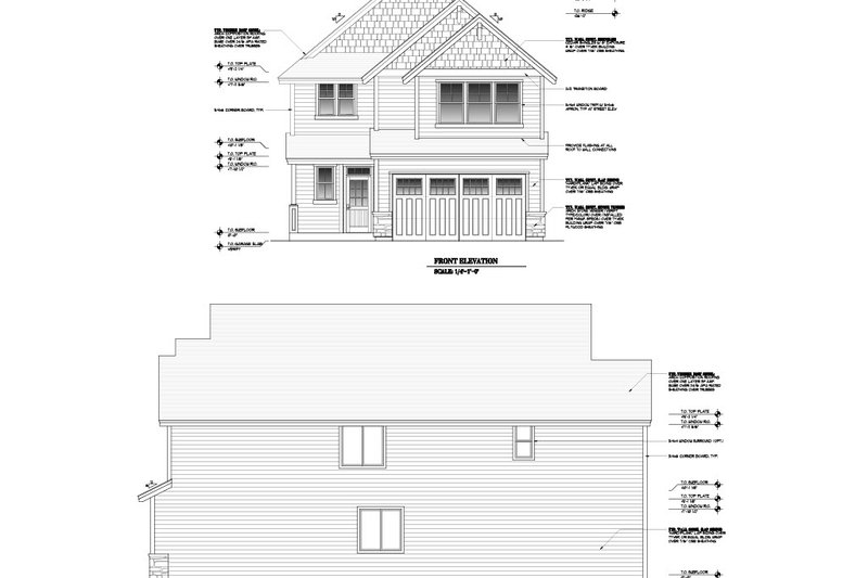 Architectural House Design - Exterior - Other Elevation for Craftsman House Plan #53-691 - 5 bed, 2.5 bath