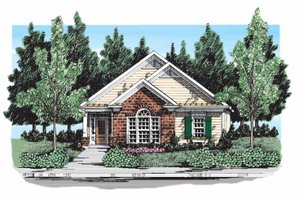 Ranch Exterior - Front Elevation Plan #927-302