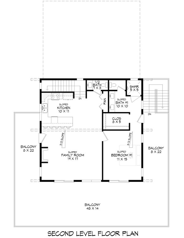 Dream House Plan - Floor Plan - Upper Floor for Contemporary House Plan #932-1435 - 3 bed, 2.5 bath