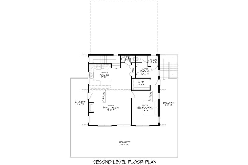 Dream House Plan - Floor Plan - Upper Floor for Contemporary House Plan #932-1435 - 3 bed, 2.5 bath