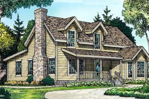 Country Exterior - Front Elevation Plan #140-107