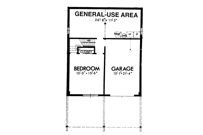Home Plan - Floor Plan - Upper Floor for Contemporary House Plan #320-805 - 3 bed, 1 bath