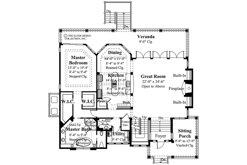 Home Plan - Floor Plan - Main Floor for Traditional House Plan #930-113 - 3 bed, 3.5 bath