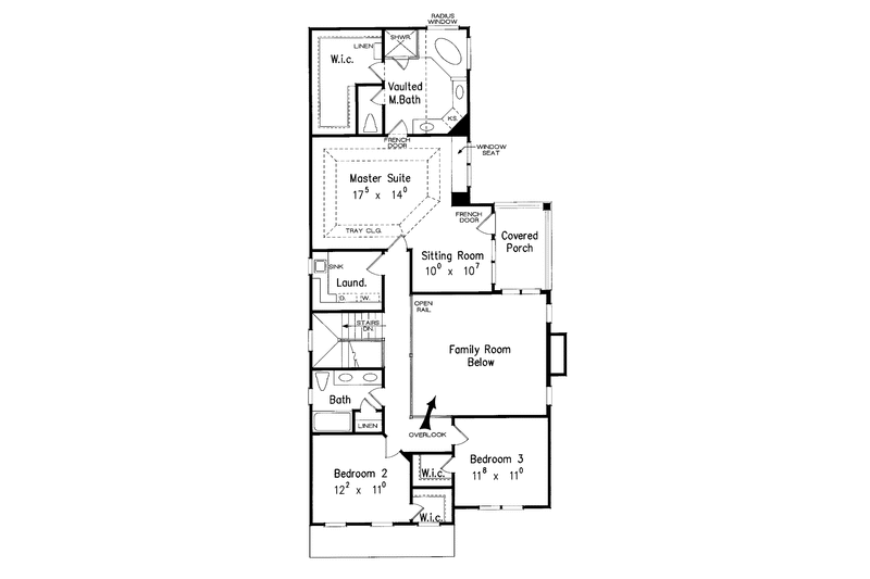 Home Plan - Floor Plan - Upper Floor for Colonial House Plan #927-757 - 3 bed, 2.5 bath