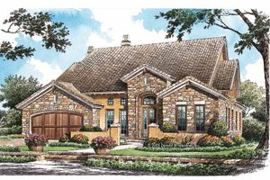Mediterranean Exterior - Front Elevation Plan #929-766