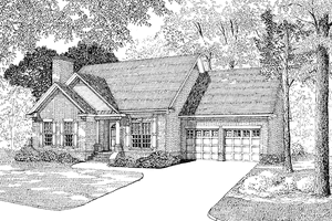 Ranch Exterior - Front Elevation Plan #17-2662