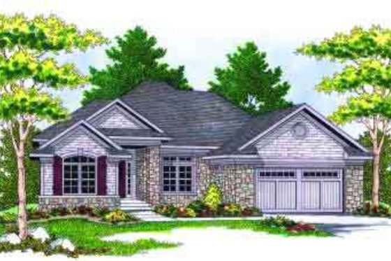 Exterior - Front Elevation for Traditional House Plan #70-659 - 2 bed, 2 bath