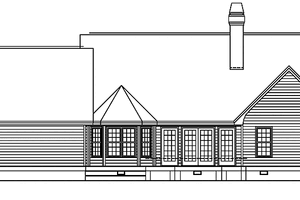 Exterior - Rear Elevation for Country House Plan #929-157 - 3 bed, 2 bath