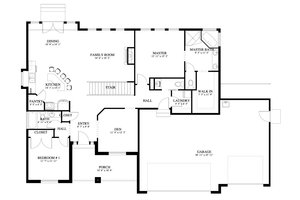 Floor Plan - Main Floor for Traditional House Plan #1060-151 - 2 bed, 2.5 bath