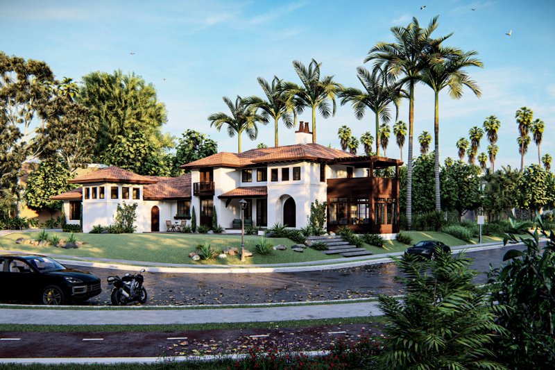 Home Plan - Exterior - Other Elevation for Mediterranean House Plan #455-555 - 4 bed, 3.5 bath