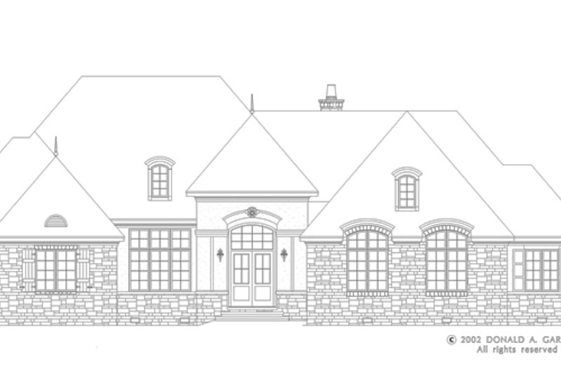 Home Plan - Exterior - Front Elevation 4 for European House Plan #929-930 - 4 bed, 4 bath