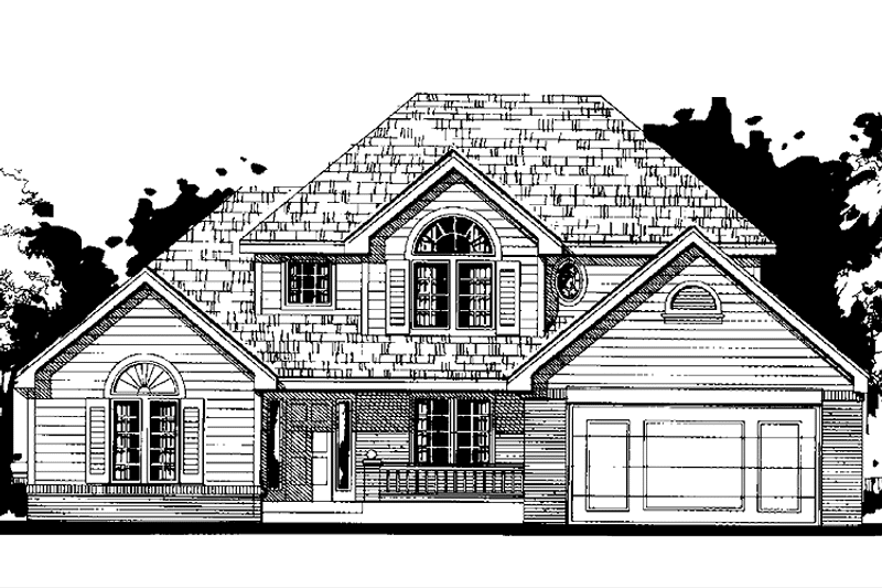 Home Plan - Exterior - Front Elevation 3 for Country House Plan #300-138 - 3 bed, 2.5 bath