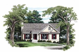 Ranch Exterior - Front Elevation Plan #927-443