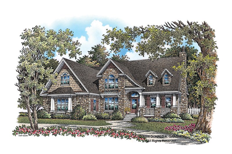 House Plan Design - Exterior - Front Elevation 3 for European House Plan #929-907 - 3 bed, 2.5 bath