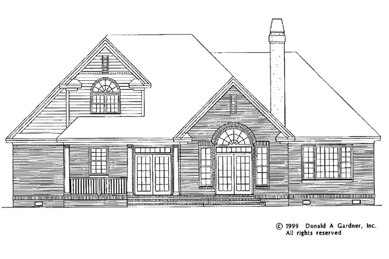 Home Plan - Exterior - Rear Elevation for Traditional House Plan #929-511 - 3 bed, 2.5 bath