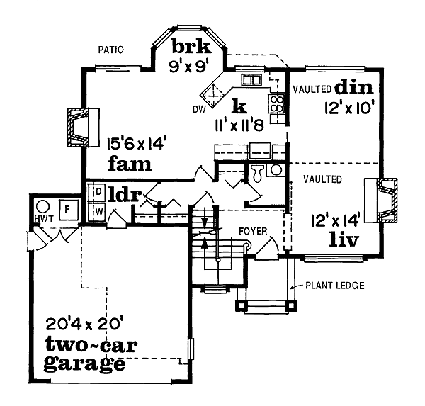 Traditional Floor Plan - Main Floor Plan #47-264