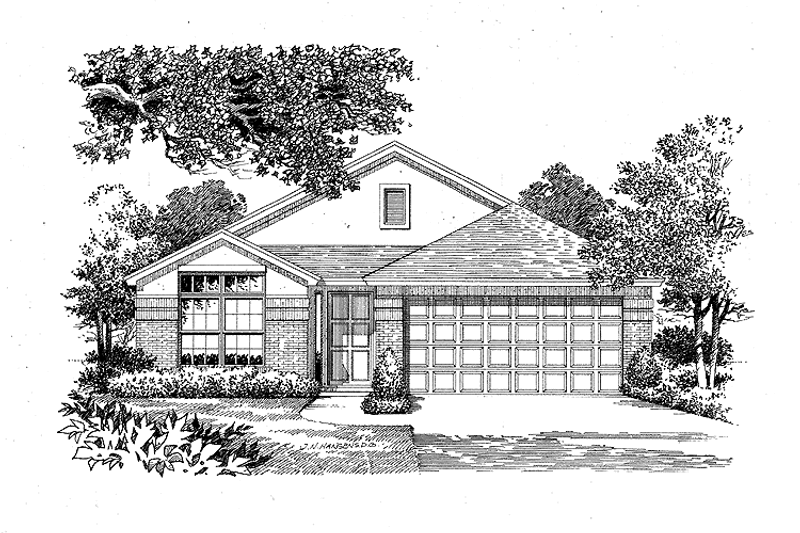 House Blueprint - Ranch Exterior - Front Elevation Plan #999-39