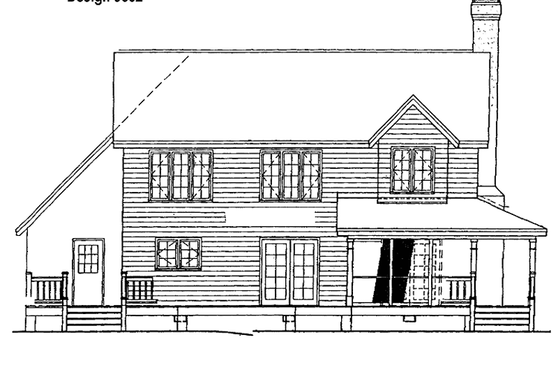 Home Plan - Exterior - Rear Elevation for Country House Plan #929-111 - 3 bed, 2.5 bath