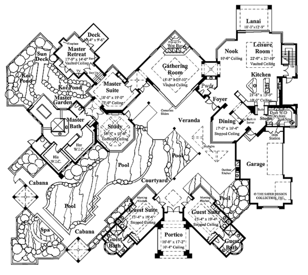 House Plan Design - Mediterranean Floor Plan - Main Floor Plan #930-109