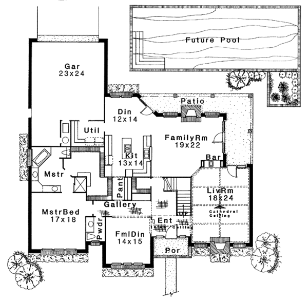 Dream House Plan - Traditional Floor Plan - Main Floor Plan #310-1080