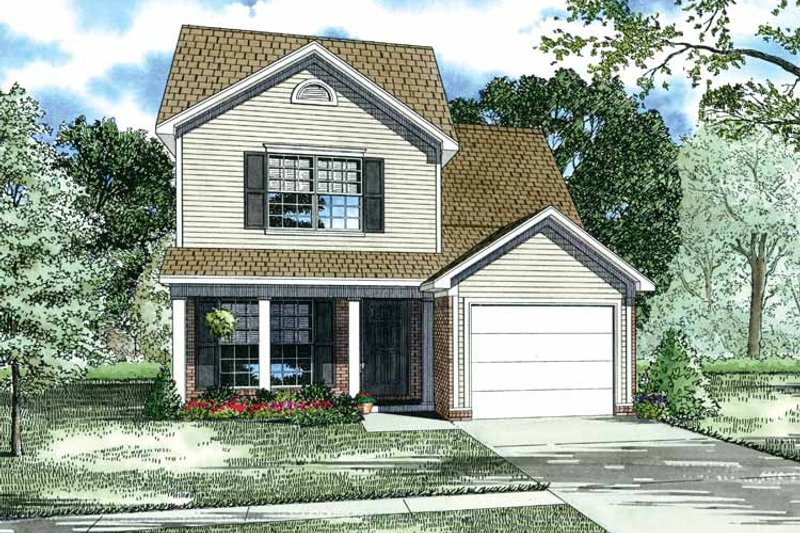 Architectural House Design - Country Exterior - Front Elevation Plan #17-2746