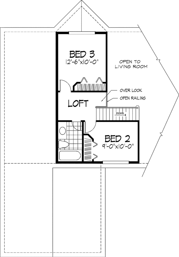 Architectural House Design - Country Floor Plan - Upper Floor Plan #320-541