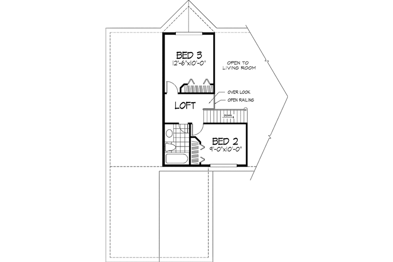 Home Plan - Floor Plan - Upper Floor for Country House Plan #320-541 - 3 bed, 3 bath
