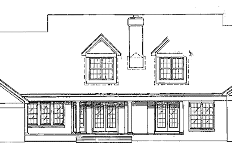 Home Plan - Exterior - Rear Elevation for Classical House Plan #952-149 - 3 bed, 2.5 bath