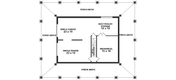Country Floor Plan - Lower Floor Plan #81-496