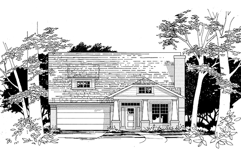 Architectural House Design - Craftsman Exterior - Front Elevation Plan #472-302