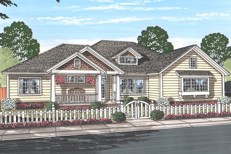 Dream House Plan - Ranch Exterior - Front Elevation Plan #513-2159