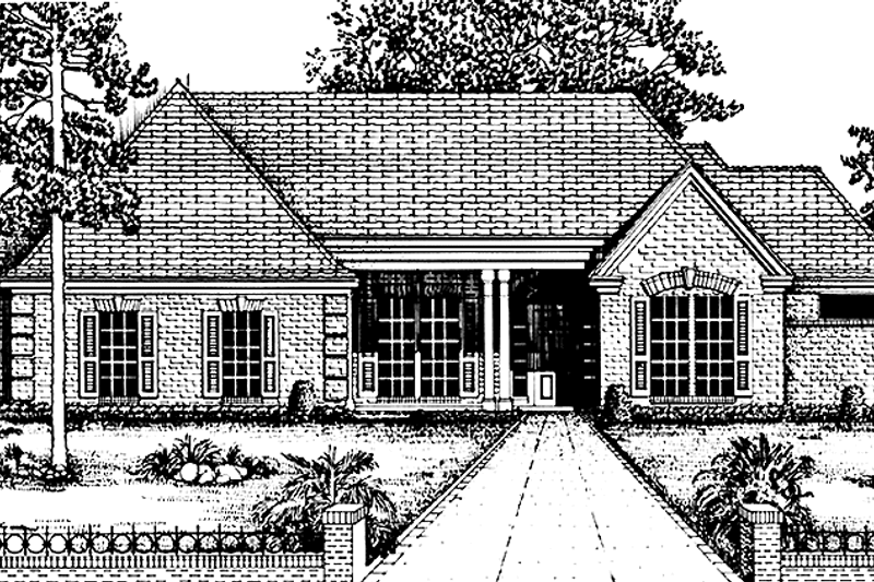 Architectural House Design - Country Exterior - Front Elevation Plan #974-39