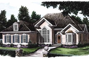 Mediterranean Exterior - Front Elevation Plan #927-82