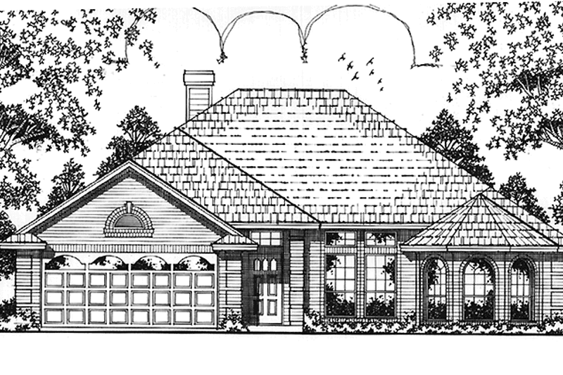 Home Plan - Country Exterior - Front Elevation Plan #42-612