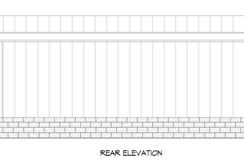 Home Plan - Exterior - Rear Elevation for Modern House Plan #932-770, 0 bath