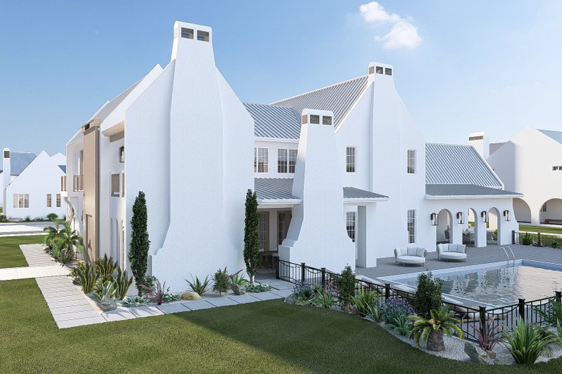 House Blueprint - Exterior - Other Elevation 1 for Beach House Plan #455-766 - 4 bed, 3.5 bath
