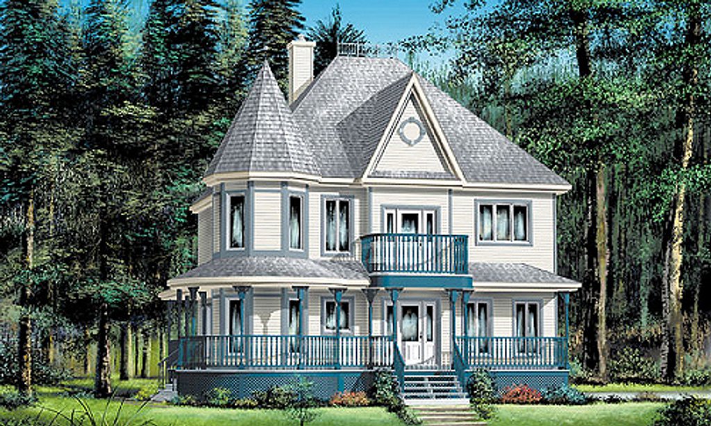 Victorian Style House Plan - 3 Beds 3 Baths 2418 Sq/Ft Plan #25-282