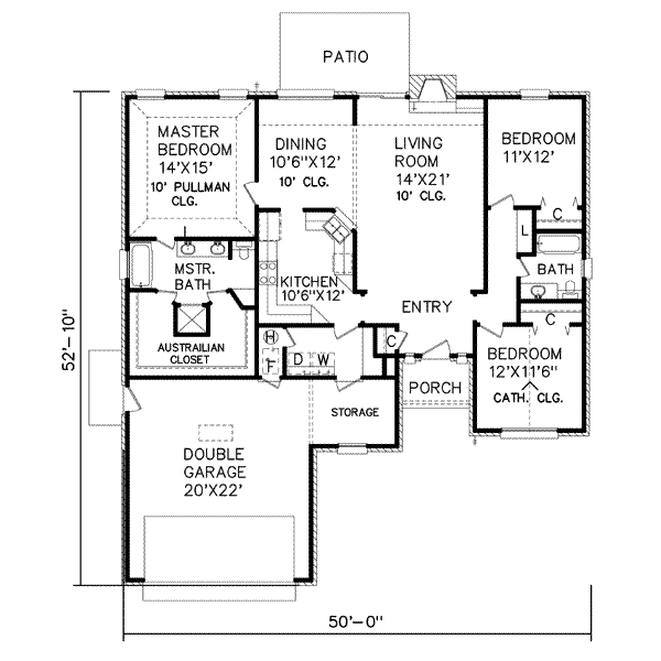 Traditional Floor Plan - Main Floor Plan #65-187