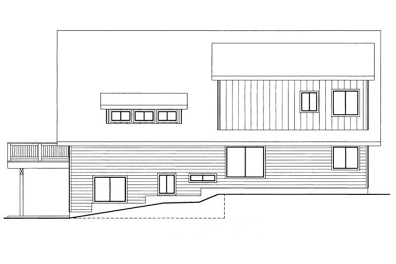 Architectural House Design - Exterior - Rear Elevation House Plan #117-829 - 3 bed, 2.5 bath