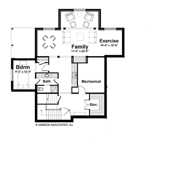 House Plan Design - Tudor Floor Plan - Lower Floor Plan #928-234