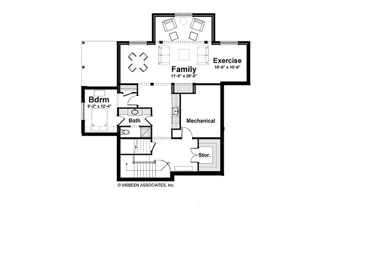 Dream House Plan - Floor Plan - Lower Floor for Tudor House Plan #928-234 - 4 bed, 2.5 bath