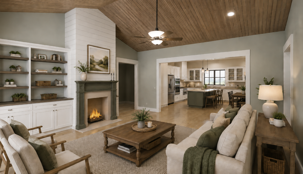 Interior - Entry for Farmhouse House Plan #44-316 - 4 bed, 3 bath
