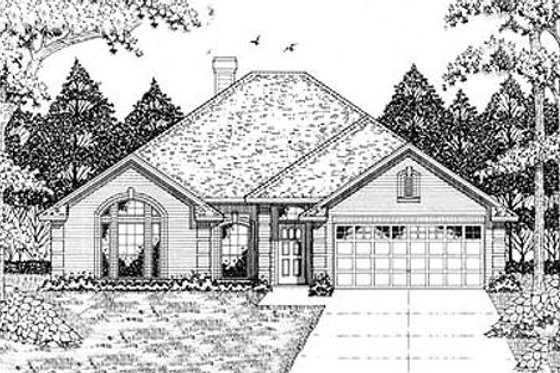 Exterior - Front Elevation for Traditional House Plan #42-163 - 3 bed, 2 bath