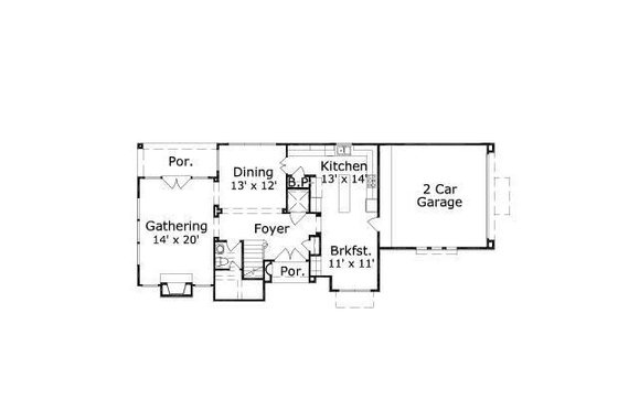 Floor Plan - Main Floor for European House Plan #411-645 - 3 bed, 3.5 bath