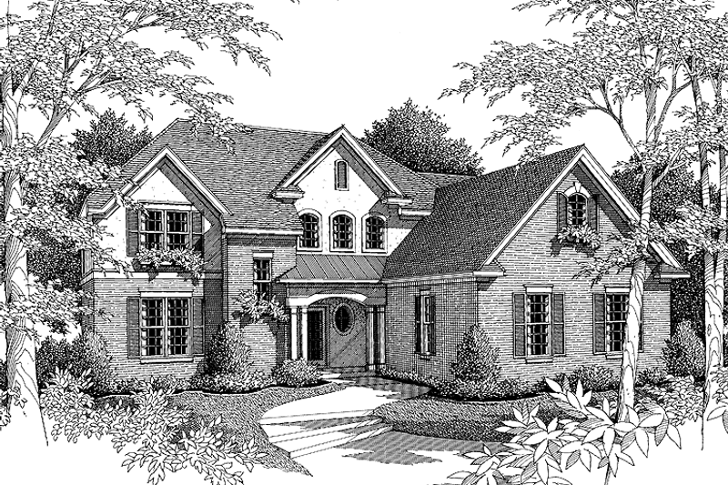 Home Plan - Exterior - Front Elevation 3 for Traditional House Plan #952-83 - 4 bed, 2 bath
