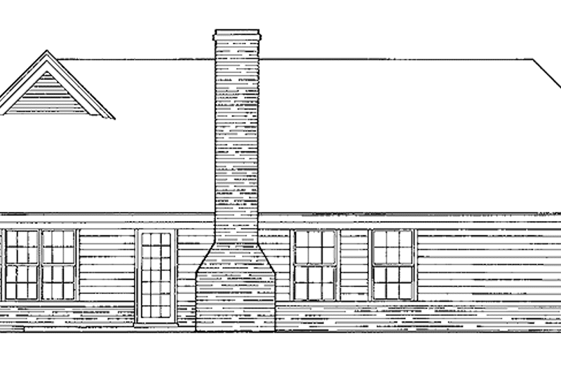 Dream House Plan - Exterior - Rear Elevation for Ranch House Plan #952-255 - 3 bed, 2 bath
