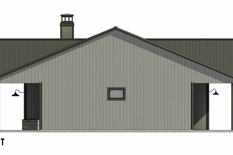 Dream House Plan - Exterior - Other Elevation 1 for Barndominium House Plan #1096-130 - 3 bed, 2 bath