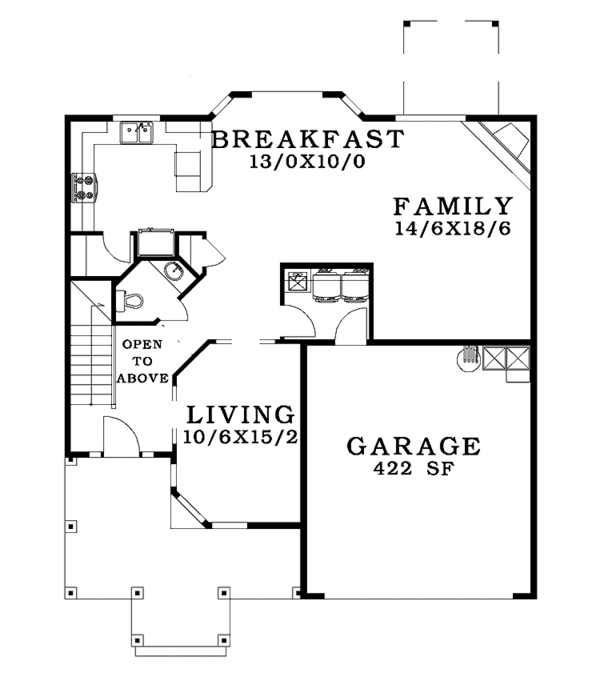 House Design - Craftsman Floor Plan - Main Floor Plan #943-5